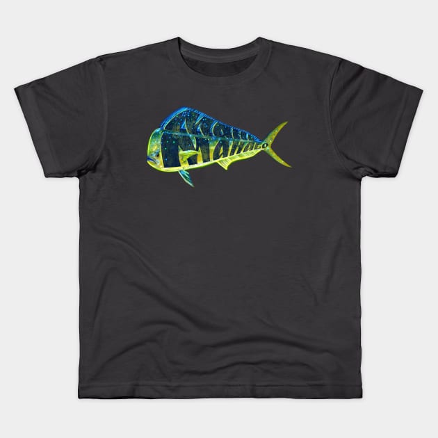 Mahi Mahalo - grateful for fastest growing fish Mahi tacos Kids T-Shirt by BrederWorks